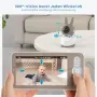 Бебефон с 2 камери и монитор ieGeek 2K 3MP 5-инчов WiFi видео бебефон с PTZ 360, снимка 5