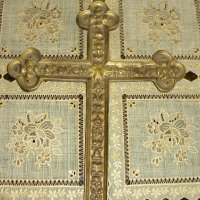 Месингови предмети - кръст и жаба , снимка 2 - Антикварни и старинни предмети - 41317409