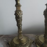 два барокови свещника-комплект, снимка 4 - Антикварни и старинни предмети - 39962878