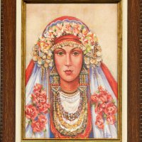 Картина "Българка", снимка 2 - Български сувенири - 39691755