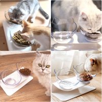 Нова хранилка за котки / малко куче повдигнати Купи за храна и вода със стойка, снимка 7 - За котки - 39150253