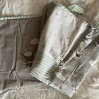 Обиколник за легло и чаршаф с ластик, снимка 3 - Спално бельо и завивки - 42492656