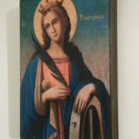 Икона на Света Екатерина icona Sveta Ekaterina, снимка 3 - Икони - 13796964