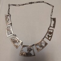 Старо сребърно колие (178), снимка 2 - Колиета, медальони, синджири - 41926941