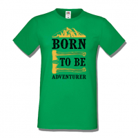 Мъжка тениска Born To Be Adventurer,Къмпинг,Планина,Изненада,Подарък,Поход,Връх,Хижа,, снимка 6 - Тениски - 36348544