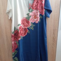 Нова рокля с флорален мотив, с етикет, снимка 2 - Рокли - 41974599