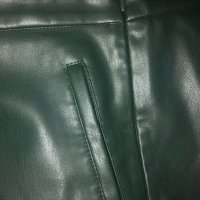 Zara зелен кожен панталон/клин, размер S, снимка 9 - Панталони - 44260367