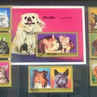 950. Ум - Ал - Куейн 1972 ~ “ Фауна. Кучета и Котки ”, снимка 1 - Филателия - 36217981