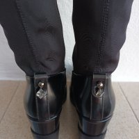 Дамски черни високи еластични ботуши, снимка 5 - Дамски ботуши - 41845645
