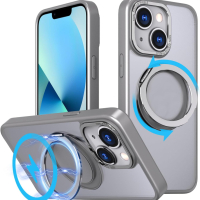 S. Dawezo 360° магнитна стойка с пръстен за калъф за iPhone 13 , съвместим с Magsafe, титаниево сиво, снимка 1 - Калъфи, кейсове - 44804296