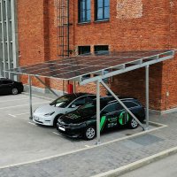 Соларен Навес Сет – Конструкция + 20 kWh Батерия + 8 kW Инвертор + 15 бр. Панели, снимка 1 - Друга електроника - 41476594