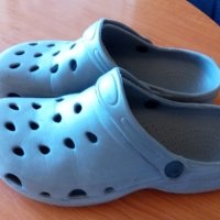 Кроксове, джапанки сини с бяло №39 стелка 25см, снимка 13 - Детски обувки - 34687838