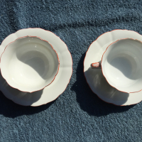 порцеланови чашки с чинийки "MEISSEN"/Майсен/ - 2 броя, снимка 2 - Антикварни и старинни предмети - 36167486