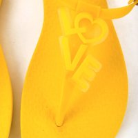 Жълти дамски силиконови равни сандали Beppi, снимка 5 - Сандали - 41488403