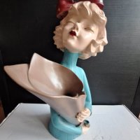 декоративна статуетка момиче - вазичка за изкуствени цветя, снимка 6 - Декорация за дома - 40999180