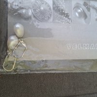 Обеци бели и черни перли на Velmar нови, снимка 3 - Обеци - 39544419