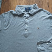 polo ralph lauren grey men's polo long sleeve - страхотна мъжка блуза КАТО НОВА ХЛ, снимка 6 - Блузи - 42515126