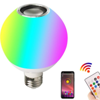 Цветна LED крушка с дистанционно , снимка 1 - Крушки - 44572127