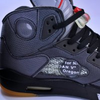 Nike Air Jordan 5 Off-White, снимка 6 - Маратонки - 44313832