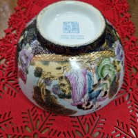 Уникална антикварна японска порцеланова купа Royal Satsuma , снимка 8 - Антикварни и старинни предмети - 41978942