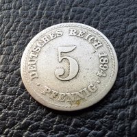 Стара монета 5 пфенига 1894 г.буква А -Германия - рядка , 130 годишна  !, снимка 4 - Нумизматика и бонистика - 39657977