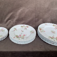 12 броя (4 тройни сета) Френски романтични чинии на Haviland Limoges , снимка 7 - Чинии - 36041074