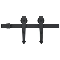 vidaXL Комплект механизъм за плъзгаща врата SKIEN 200 см стомана черен(SKU:145259, снимка 1 - Други стоки за дома - 44923235