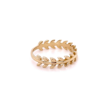 Златен дамски пръстен 2,19гр. размер:54 14кр. проба:585 модел:22118-6, снимка 3 - Пръстени - 44768745