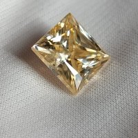 Голям 5+ карата диамант мойсанит Diamond Moissanite Топ Фенси Златен кръст оттенък Принцеса , снимка 8 - Други - 35732331