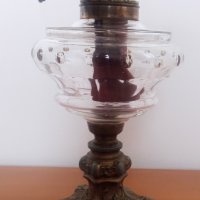 Стара салонна керосинова лампа от края на 19 век, снимка 2 - Антикварни и старинни предмети - 40072427