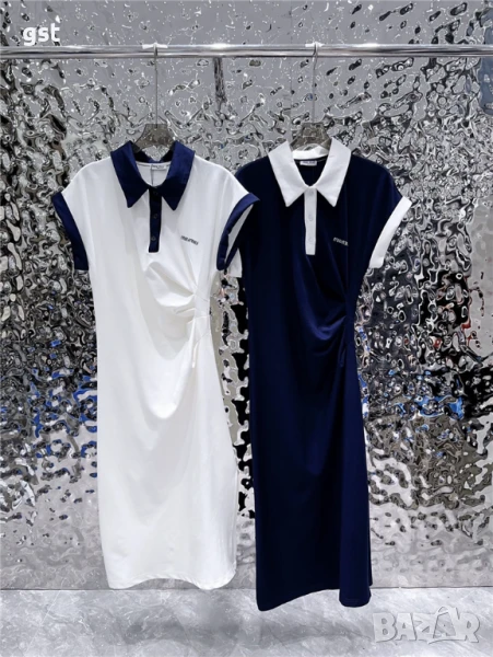 Рокля Miu Miu Дамска 2025 дълга Дизайнерска Топ, снимка 1