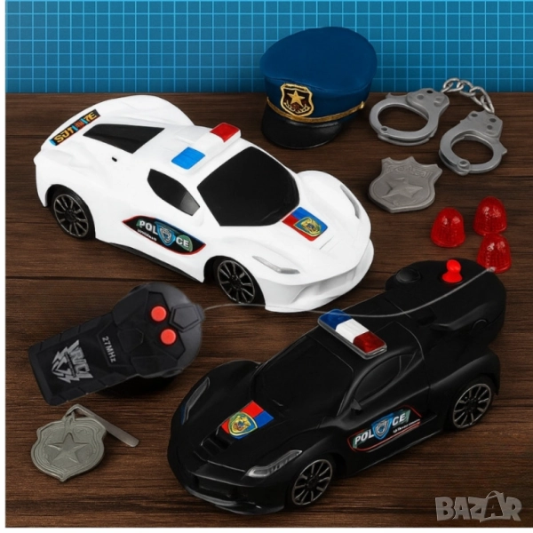 Полицейска кола с дистанционно управление и светлина - 1:20 мащаб, снимка 1