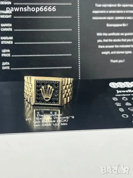 Златен пръстен 14 К - мъжки, снимка 1