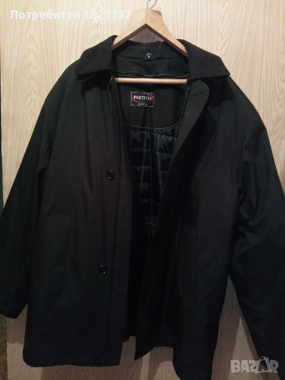 Черни мъжки яке, снимка 1