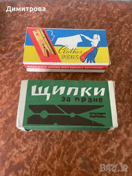 Щипки за пране - дървени, снимка 1