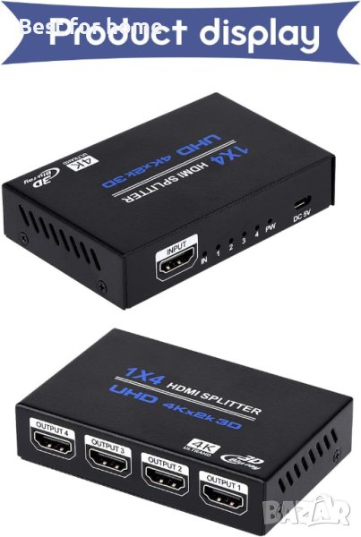 1x4 HDMI сплитер, 1 в 4 изход, снимка 1