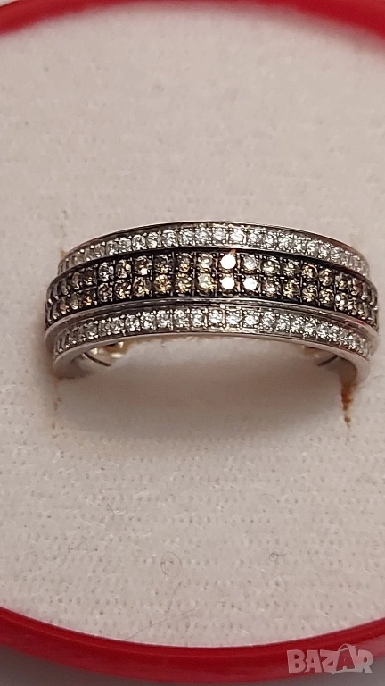 Златен пръстен с брилянти, снимка 1