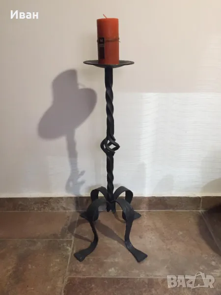 свещник ковано желязо, снимка 1