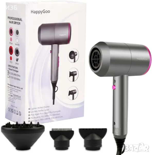 Професионален сешоар HappyGoo 2000 W, снимка 1