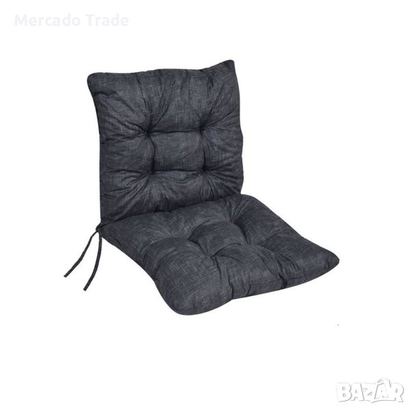 Декоративна външна възглавница за стол с тъмносив гръб, 100х50см , снимка 1
