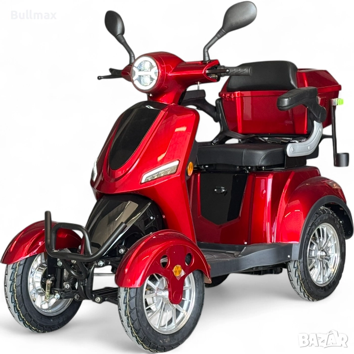  Електрическа Четириколка FM4 B4 1500W, 60V, Моторна Спирачка, Червена Перла, снимка 1