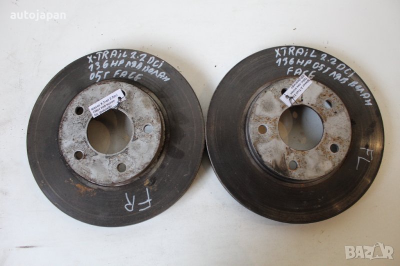 Предни спирачни дискове Нисан х-трейл 2.2дци 136кс фейслифт 05г Nissan x-trail 2.2dci 136hp facelift, снимка 1