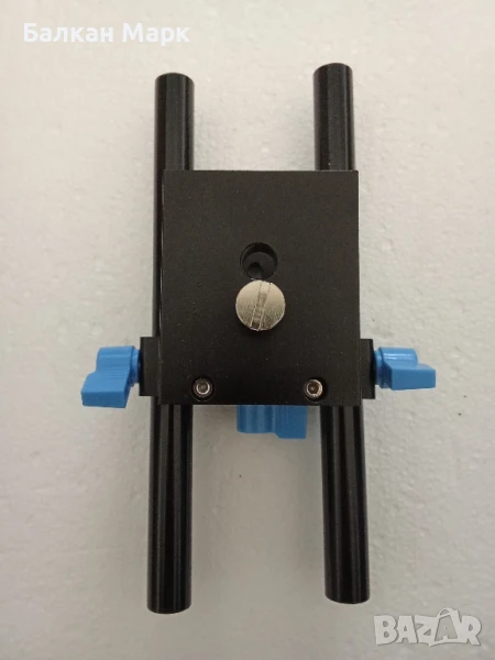 Универсална основа с 15 мм релси за видеориг – DSLR, Follow Focus, Matte Box, снимка 1