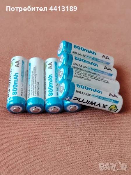 Акумулаторни батерии АА с над 1000 цикъла на зареждане., снимка 1