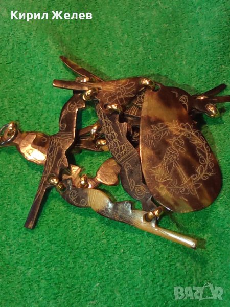 ВИНТИДЖ АРТ ОГЪРЛИЦА НЕЖКО КОЛИЕ ГРАВИРАНО КАТАЛИН СТАРИННО РЯДКО УКРАШЕНИЕ 4836, снимка 1