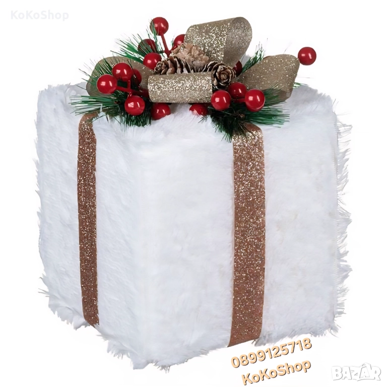 Коледен подарък за декорация-13x13x15 см./подарък за декорация, снимка 1