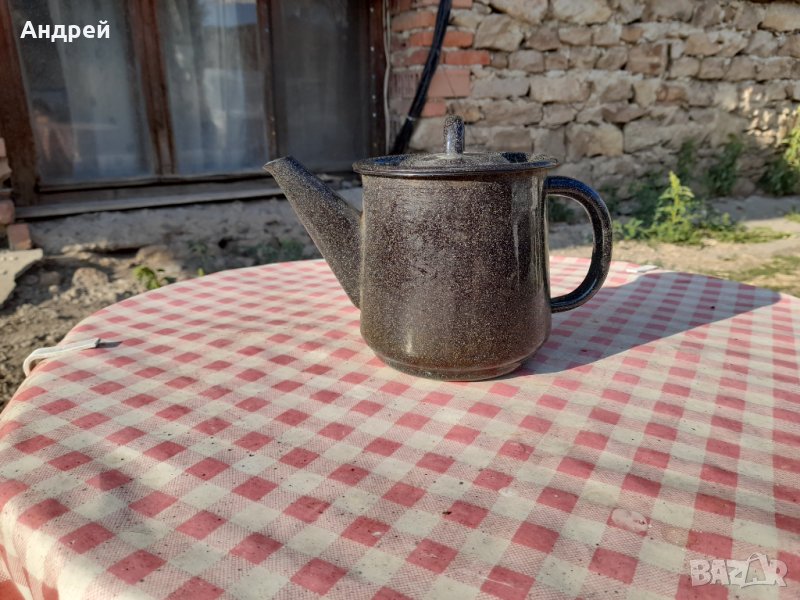 Стар емайлиран чайник #29, снимка 1