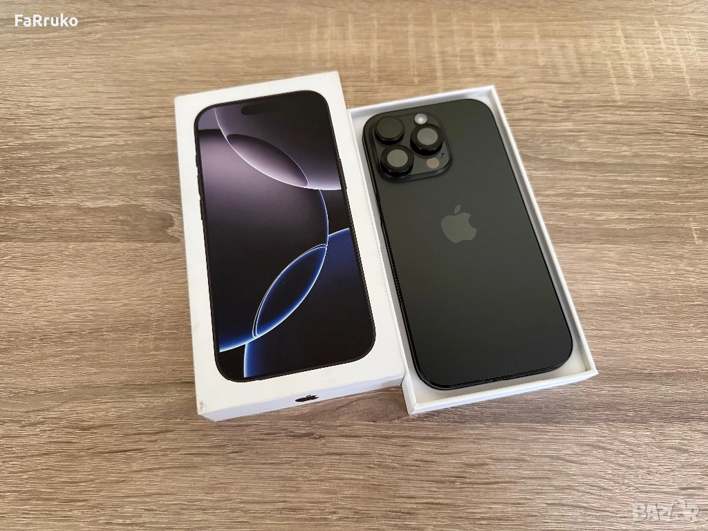 ❗️🔝 iPhone 16 Pro ••128GB•• //iOS 26.1// „Black Titanium“ - Гаранция - ❗️🔝, снимка 1