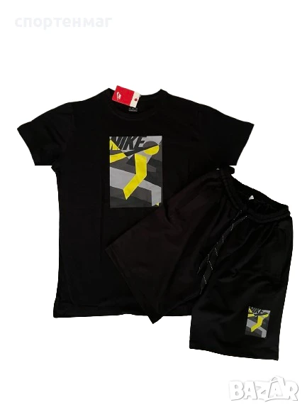 Летен мъжки комплект NIKE черни тениски 3 вида, снимка 1