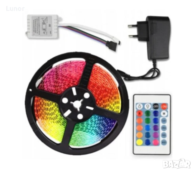 Многоцветна LED лента 5 М, снимка 1
